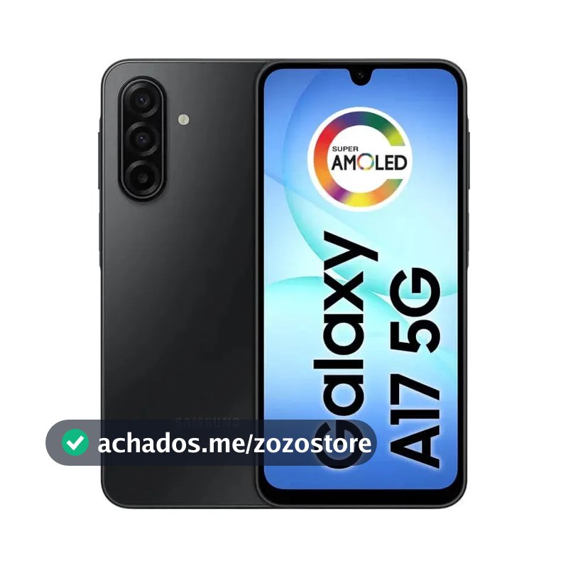 Celular Samsung Galaxy A17 5G Com IA, 128gb, 4gb Ram, Câm De 50mp, Tela De 6.7", Nfc, Ip54 - Preto