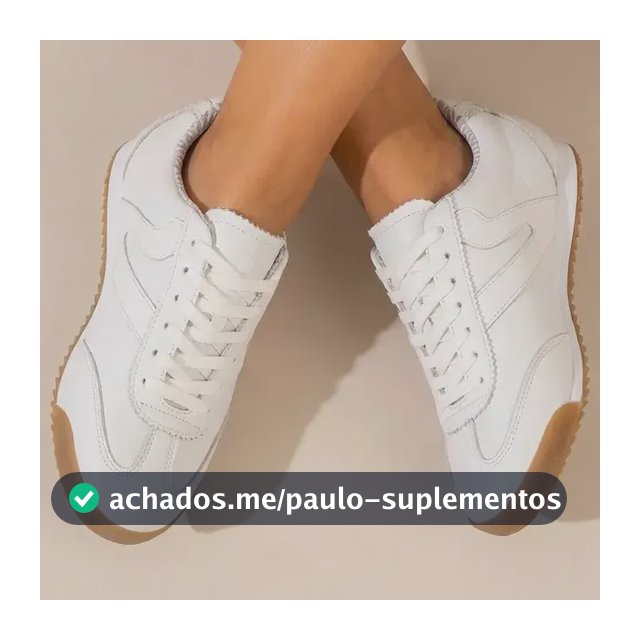 Tênis Branco Feminino Vittal Couro Legitimo Casual Clássico