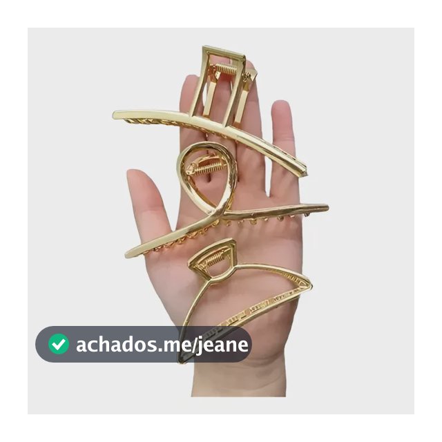 Kit 3 Grampos Dourado Prata E Grafite Cabelo Festa Madrinha
