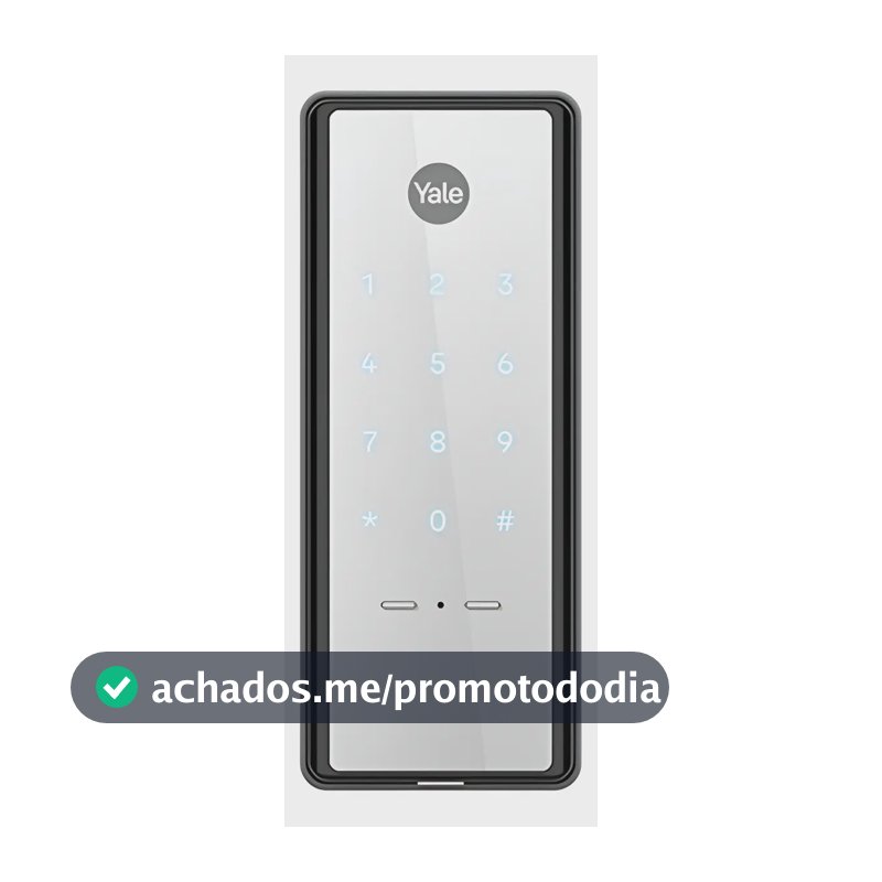 Fechadura Digital Yale Reflecta Sobrepor Espelhada Senha IP55 Externa Resistente Chuva Sol