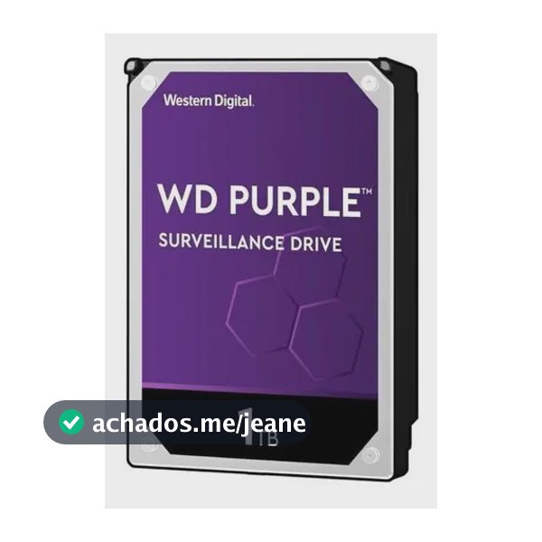 Hd De 1 Tera Sata Para Cftv Purple Western Digital Intelbras Cor Roxo