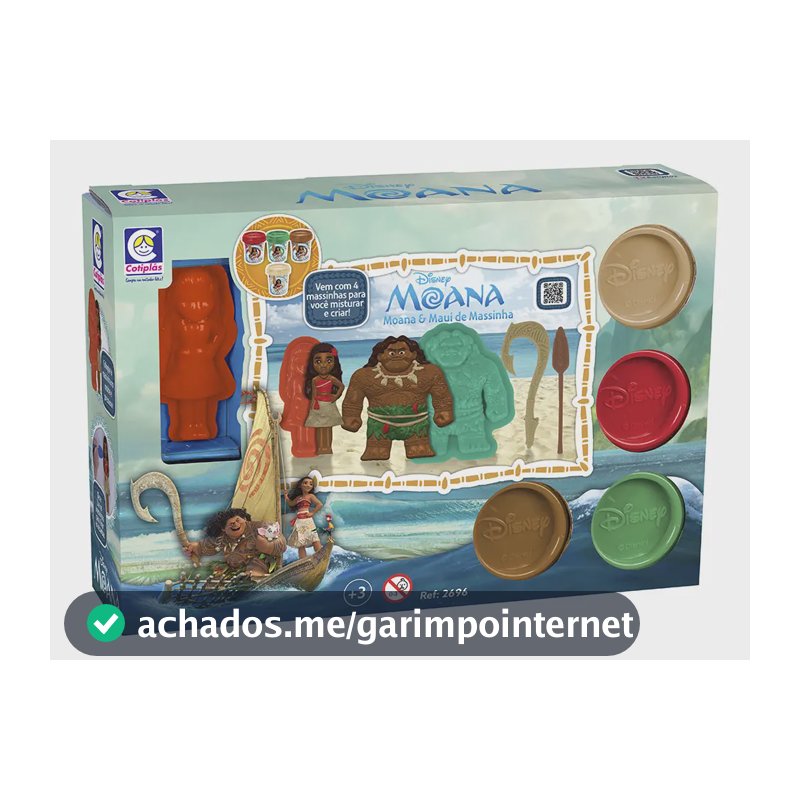 Brinquedo Moana E Maui Massinha Disney