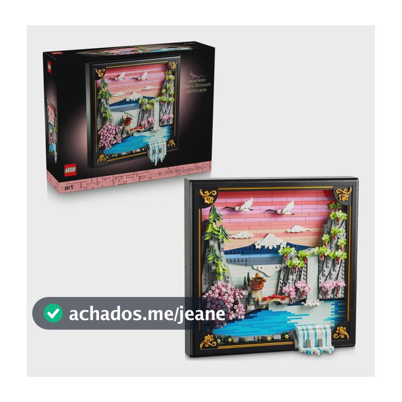 LEGO Art Paisagem Japonesa com Cerejeiras; Arte de Parede 31218
