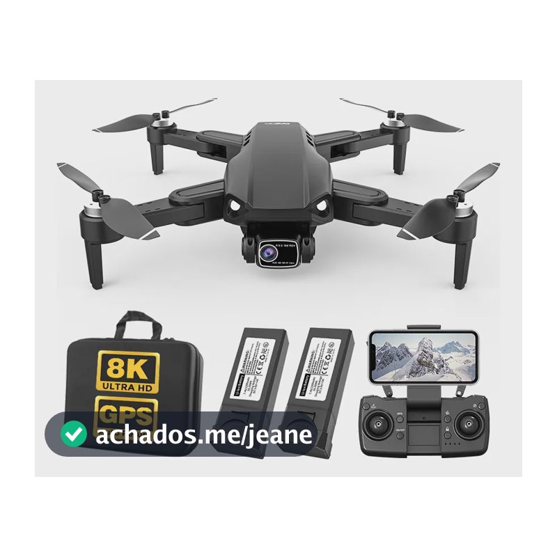 Mini drone L900 PRO SE com dual câmera 8K preto 5GHz 2 baterias Motor sem escova profissional