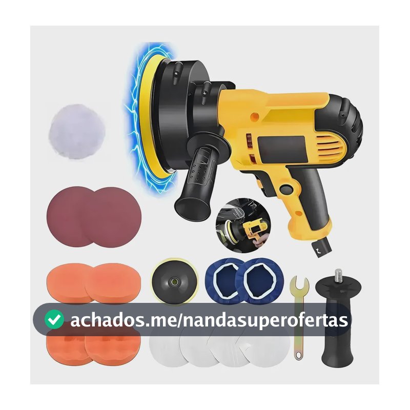 Politriz Angular Automotiva,Politriz Lixadeira Multifunções Automotiva,4000Rpm,Ferramentas De Mão 125mm Polir Lixar Com Acessórios
