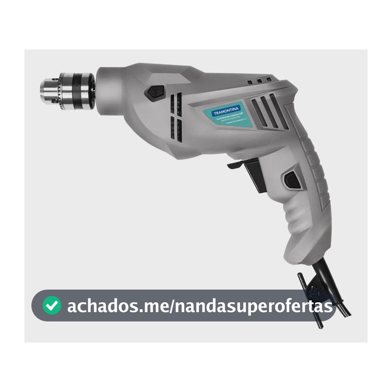 Furadeira De Impacto Com Sistema De Reversão De Rotação 500w 3/8 Cinza Tramontina 42362021