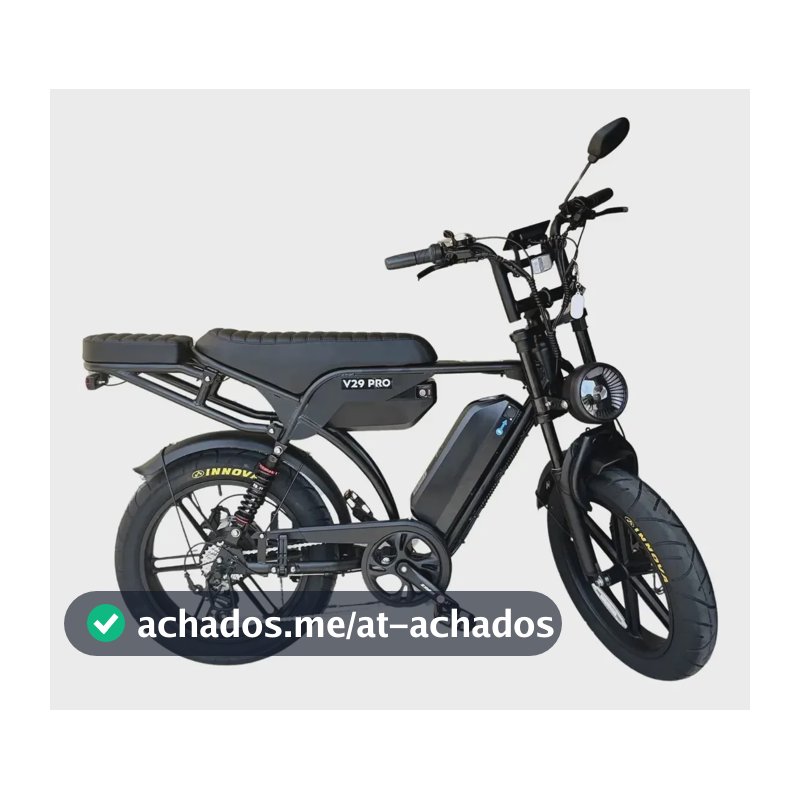 Bicicleta Elétrica 2 Baterias V29 Pro Bike 120km Autonomia Preto 20