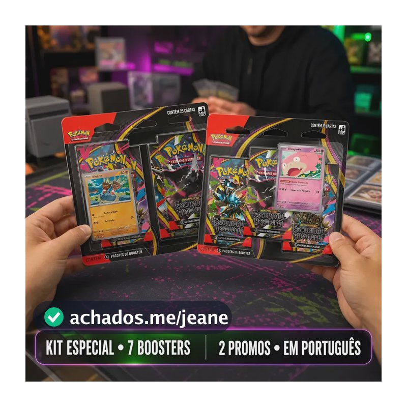 Kit Blister Quadruplo E Triplo Escuridão Absoluta 7 Booster  Blister Quadruplo E Triplo Escuridão Absoluta Português