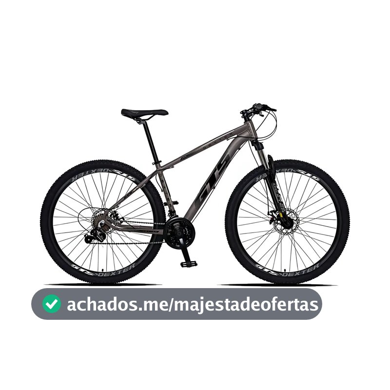 Bicicleta Aro 29 Gts Dexter 24 Marchas Freio A Disco Cor Grafite Com Preto Tamanho Do Quadro 21