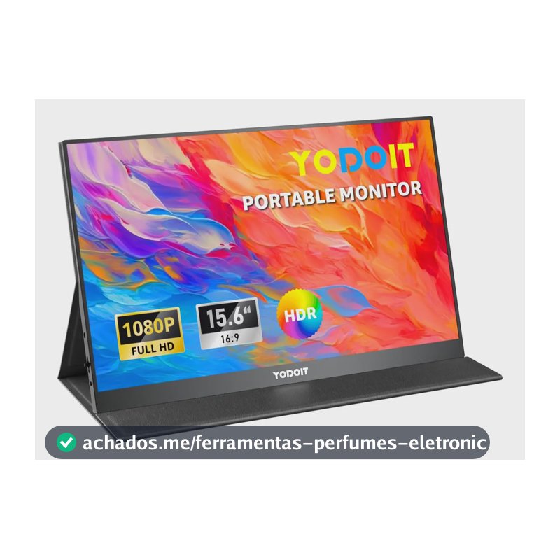 Monitor Portátil Yodoit 15.6" Full HD IPS para Trabalho e Jogos com USB-C e HDMI