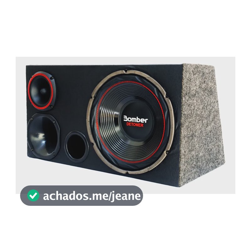 Caixa Trio Carro Som Automotivo Completa Sub Bomber Detoner