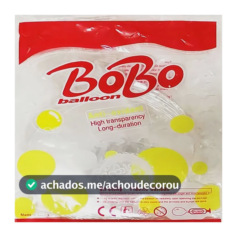 Balão Bubble Bolha 24 Polegadas Transparente Kit Com 50 Unid
