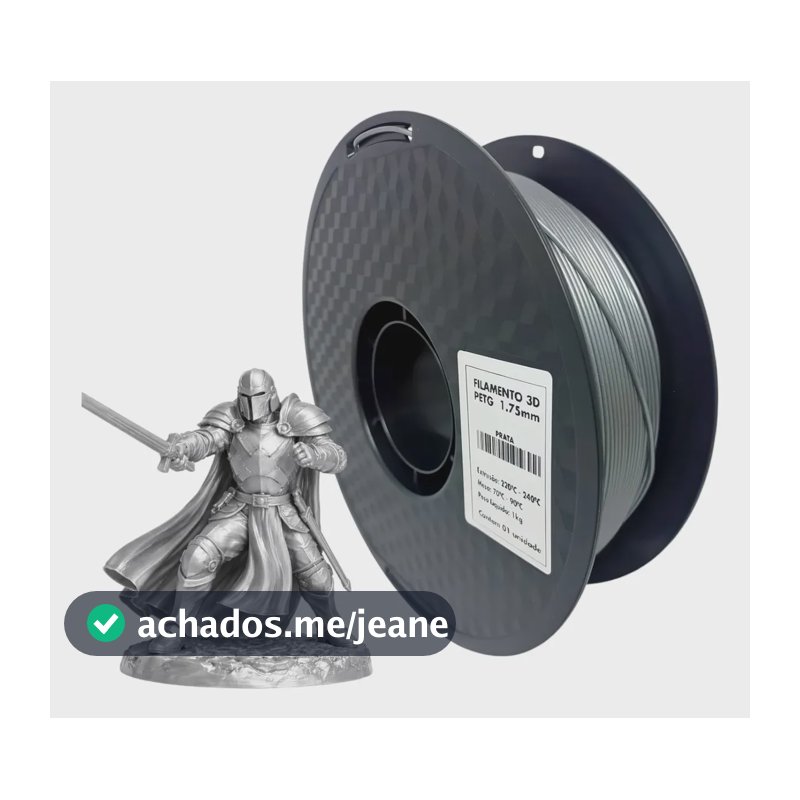 Filamento Impressora 3d Masterprint Petg 1.75mm 1kg Prata