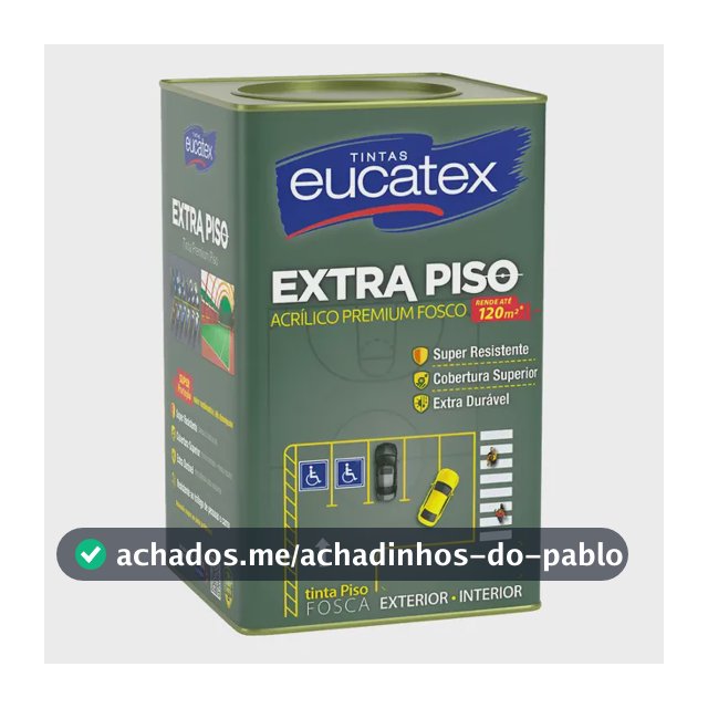 Tinta Eucatex Extra Piso Premium 18 Acabamento Fosco Cor Cinza | Lata 18 Litros