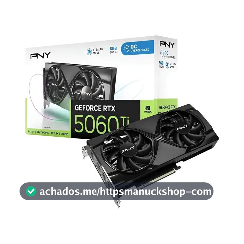 Placa De Video Geforce Nvidia Pny Rtx5060ti 8gb Oc Gddr7
