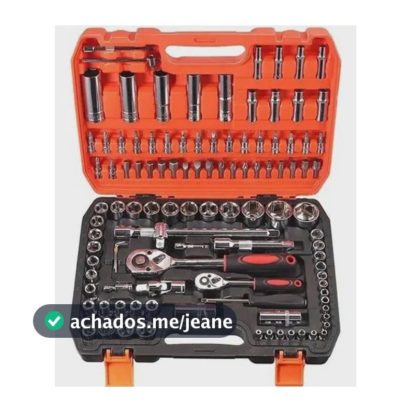 Kit Ferramentas Nakasaki Soquete Aço CRV 108 Peças Crique 1/2 1/4