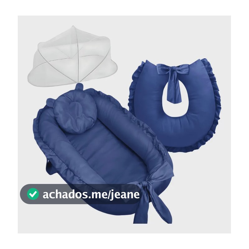 Ninho Redutor De Berço Almofada Amamentacao E Mosquiteiro