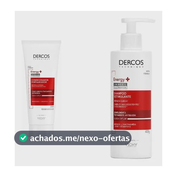 Kit Antiqueda Energy+ Completo  Condicionador 200ml Vichy + Shampoo 400g Vichy