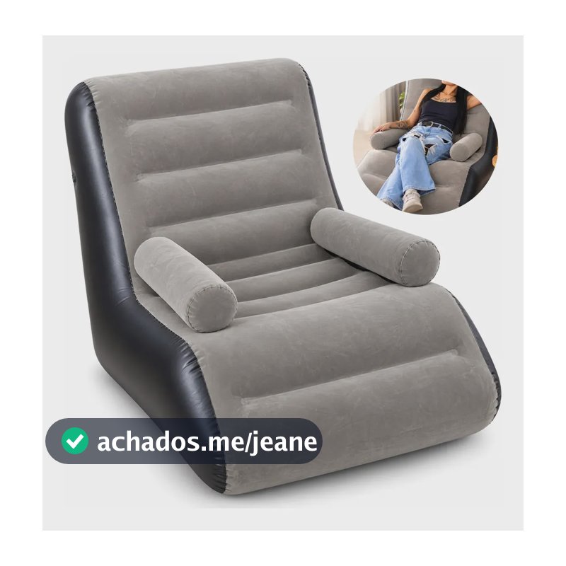 Sofá Poltrona Ultra Lounge Inflável Para Diversos Ambientes Marrom