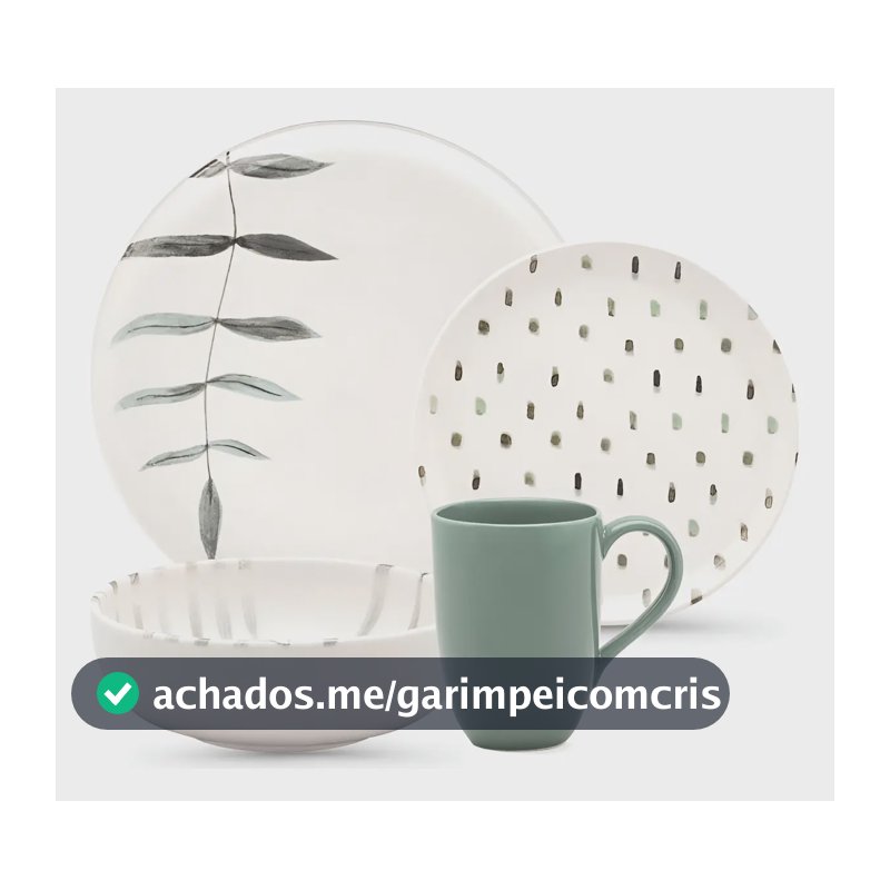 Aparelho De Jantar E Lanche 16 Peças Oxford Flat Samambaia