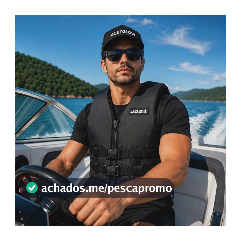 Colete Wave Jogá Salva Vidas Flutuação Adulto - Envio Rápido Preto 90