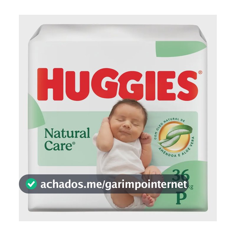 Huggies Fralda Descartável Premium Natural Care P 36 Unidades
