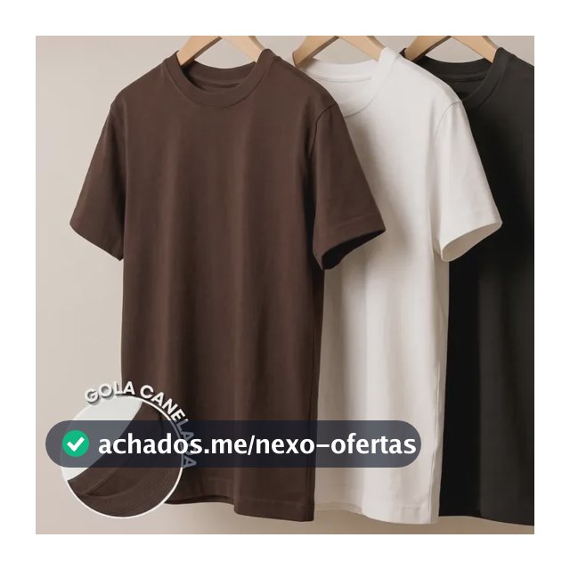 Kit 3 Camisa Oversized Masculina Lisa Algodão Street Larga Preto/branco/marrom Xg Liso
