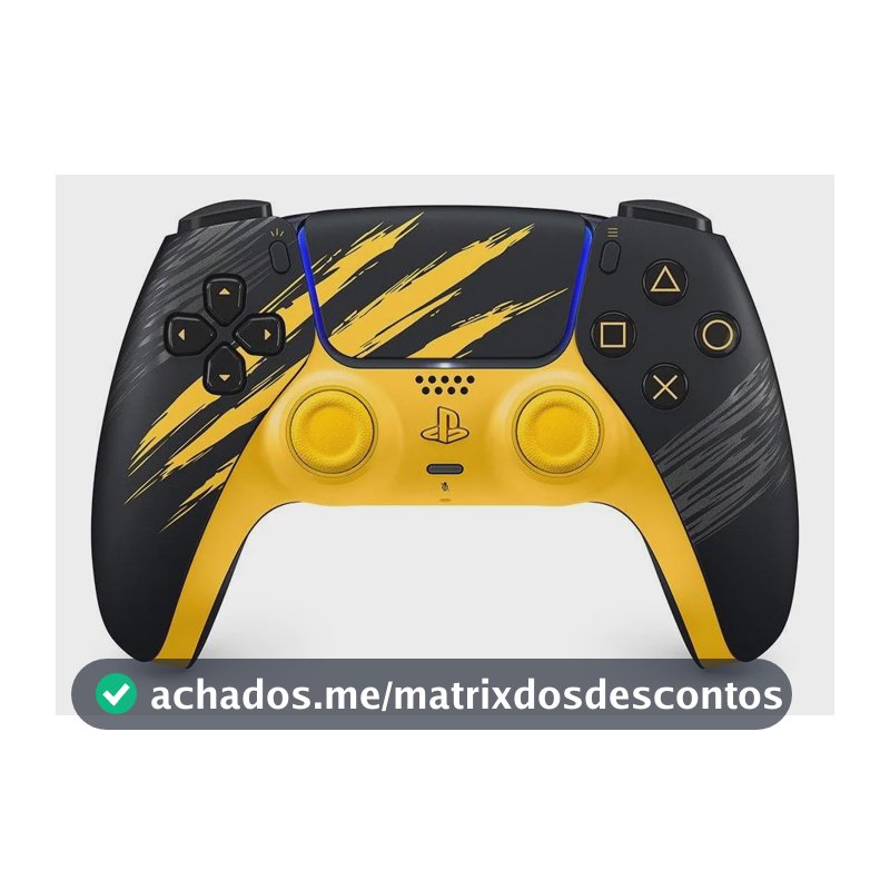 Controle Sem Fio Sony Dualsense Marvel's Wolverine Ps5 Amarelo