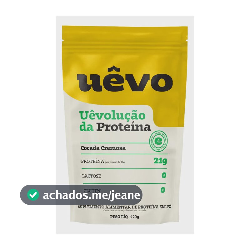Proteína UÊVO em pó sabor Cocada cremosa x 420g