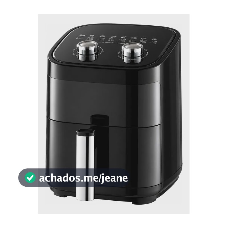 Fritadeira Elétrica Air Fry Elgin 3 Litros 1200w Knob Duplo Preto-220v 220v