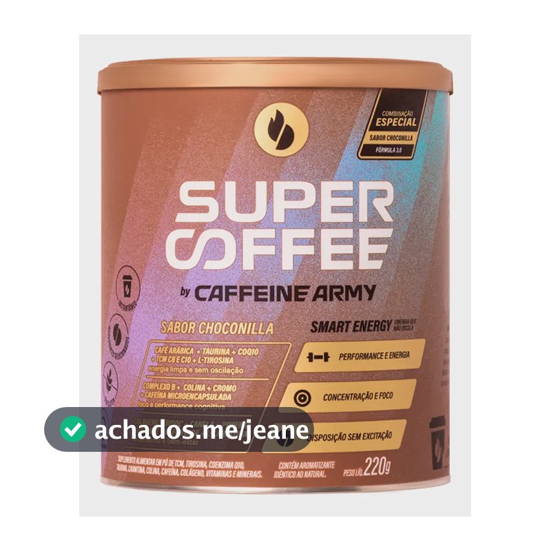 Supercoffee 3.0 Size (220g) Energia/foco - Caffeine Army Sabor Choconilla
