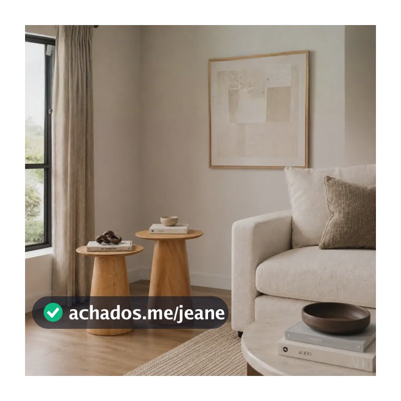Conjunto De Mesa Lateral Tampo Redondo Base Cone Mel