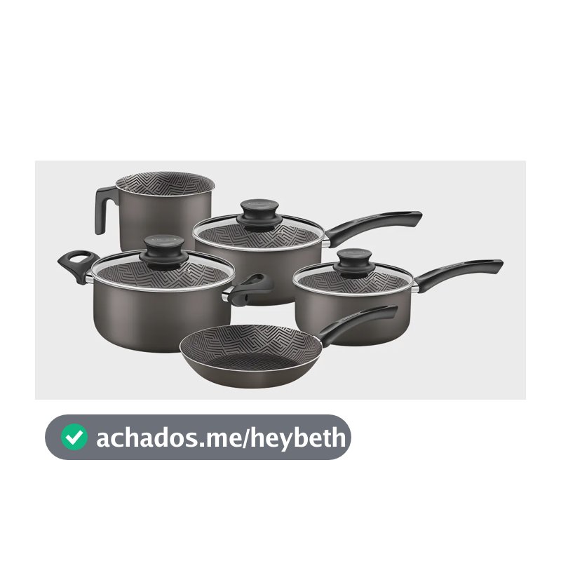 Jogo De Panelas Paris Com 5 Peças Chumbo Tramontina