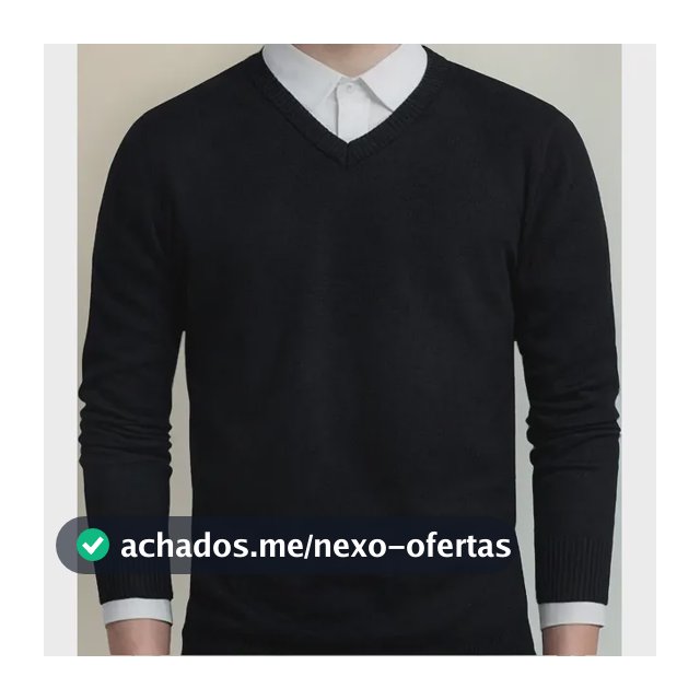 Suéter Masculino Gola V Malha Blusa Slim Inverno