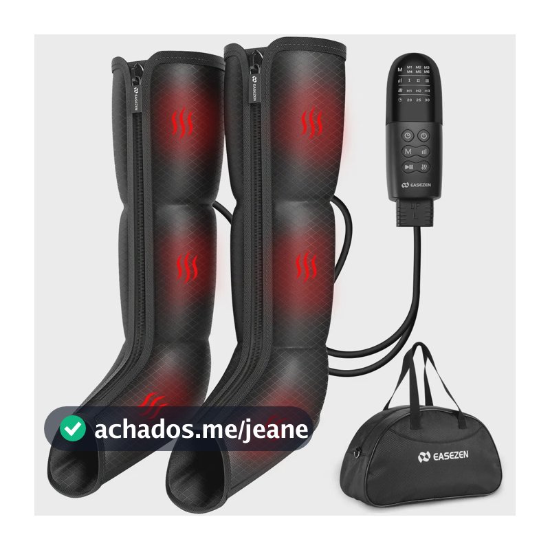 Bota de Compressão Pneumática EASEZEN para Pés com Massagem e Terapia de Calor