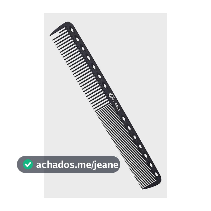 Pente De Carbono Profissional Para Cortes Antiestático - Umi Cor Preto