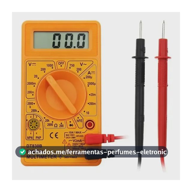 Multimetro Digital Portátil Profissional Com Bateria Inclusa Para Teste Medição Tensão Personalized View