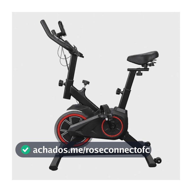 Bicicleta Ergométrica Spinning Com Volante e Display LCD Guidão Ajustáve