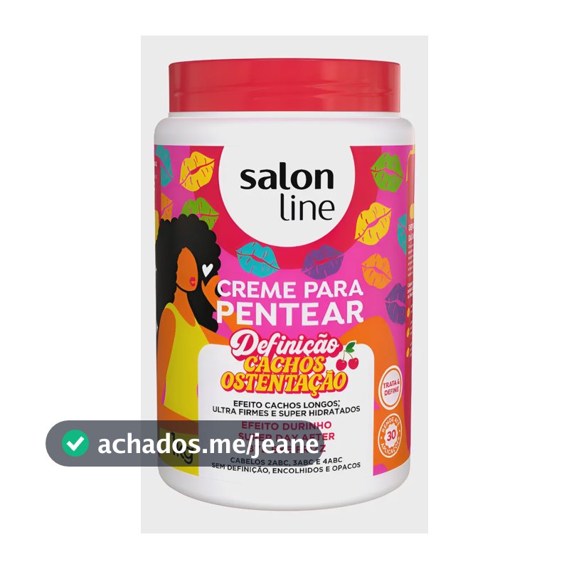 Creme Pentear Salon Line Definição Cachos Ostentação 1kg