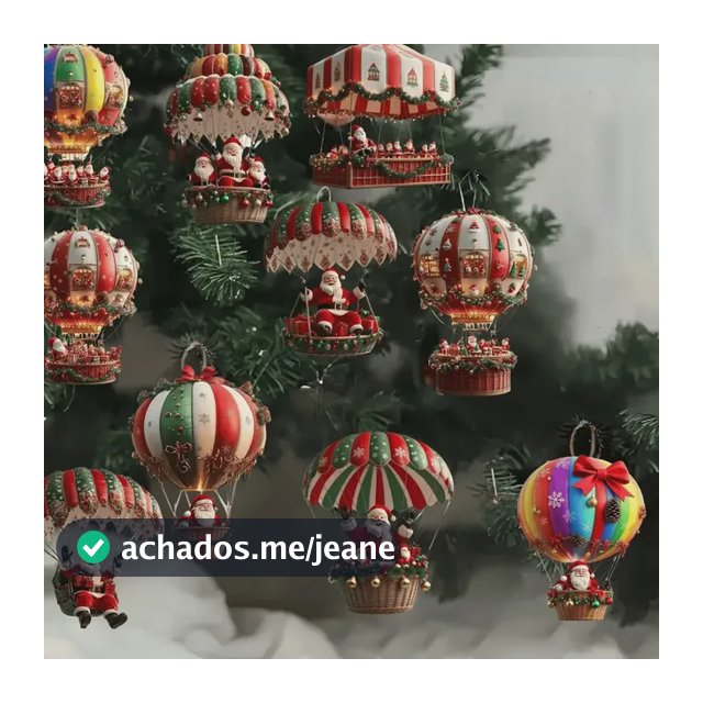 20 Balões De Ar Quente De Natal De Madeira 2d Para O Pai  Red/green/multicolor
