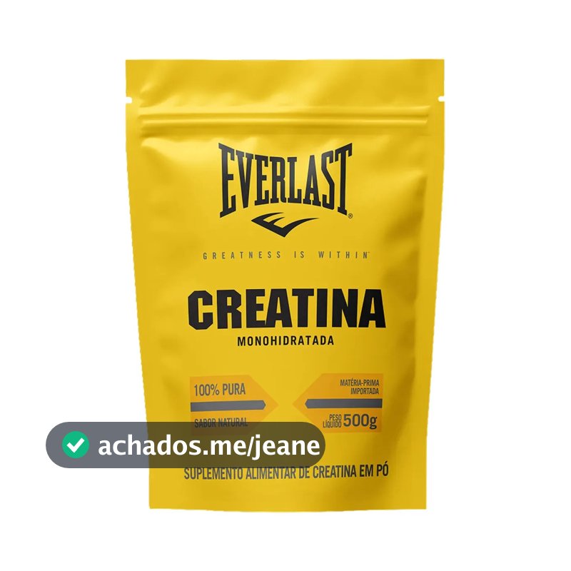 Creatina Monohidratada 500g 100% Pura - Everlast