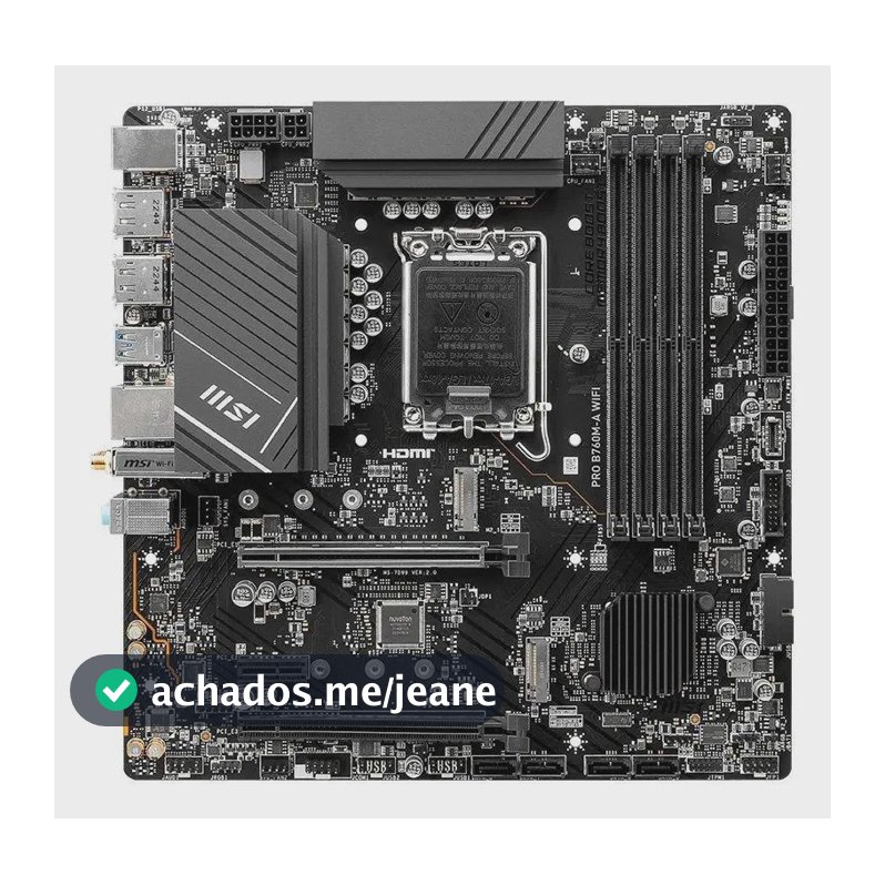 Placa-mãe Msi Pro B760m-a Wifi Lga 1700 Micro-atx Ddr5