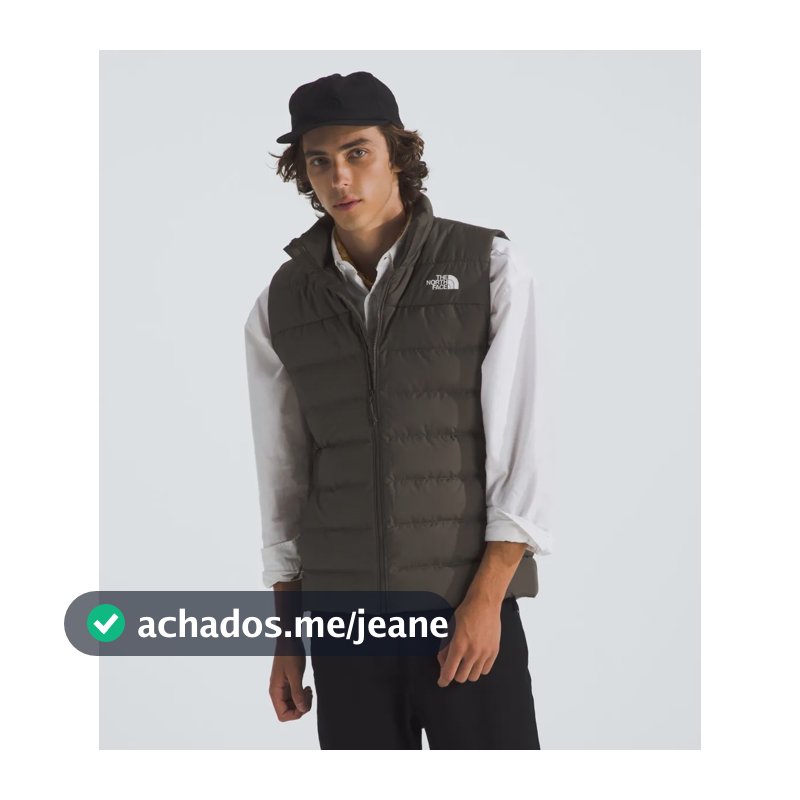 Colete Masculino Aconcagua 3  The North Face New Taupe Green Liso M