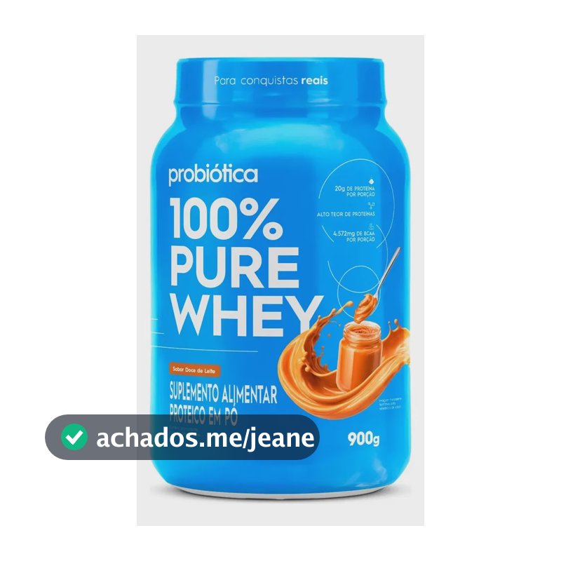 100% Pure Whey 900g Pote Sabores Novos - Probiótica Doce De Leite