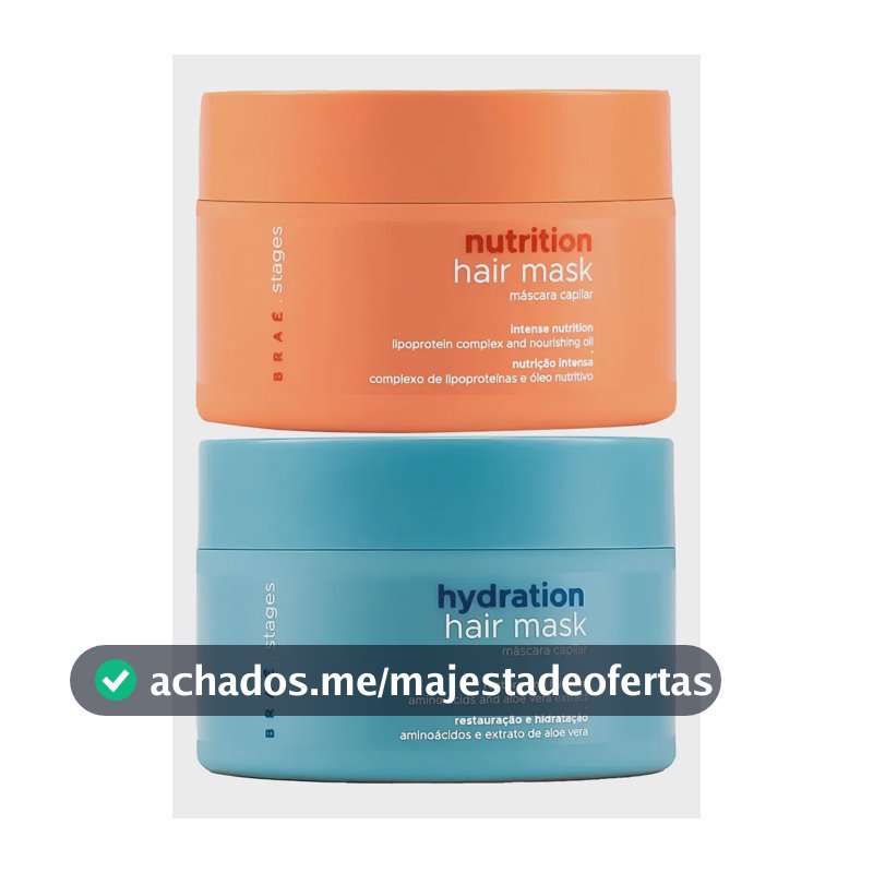 Máscaras De Tratamento Nutrição + Hidratação Stages - Braé