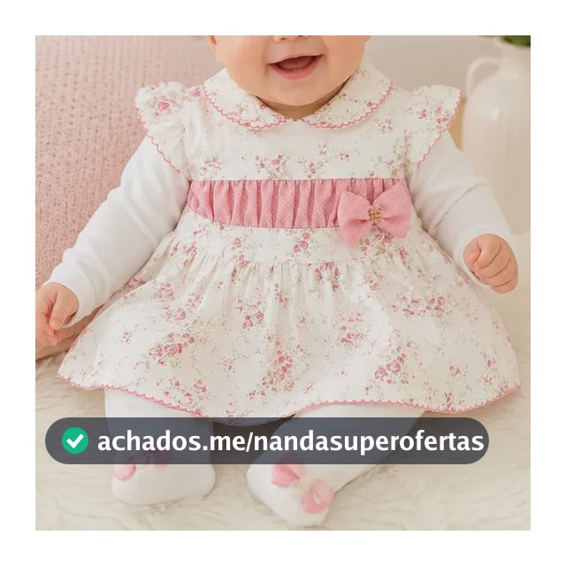 Macacão Longo Para Bebê Menina Charlote 03 Peças