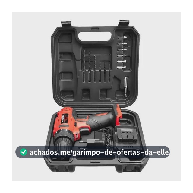 Furadeira Parafusadeira Mondial Fpf-06m 12v Bivolt Vermelho Bivolt