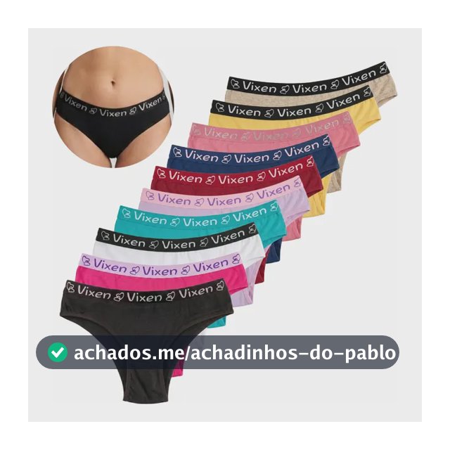 Kit 10 Calcinhas Feminina De Algodão Tanga Adulto Cós Largo