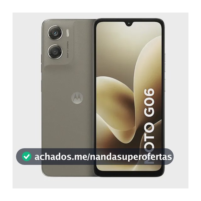 Smartphone Motorola Moto G06 - 256gb 4gb Ram + 8gb Ram Boost, e Camera 50mp Com Ai Bateria De 5200 Mah Tela 6.9 - Bege