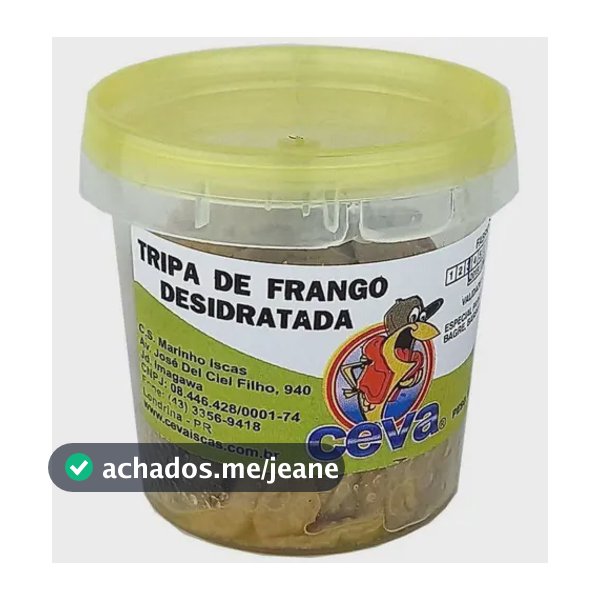Isca Desidratada Ceva Tripa De Frango 100g Para Peixes Predadores